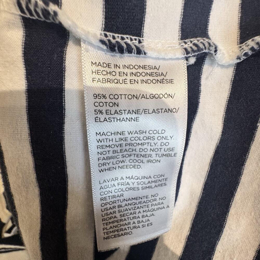 Tommy Hilfiger Sport Women’s Large Navy & White Striped Shirt Coastal Preppy - Picture 5 of 10